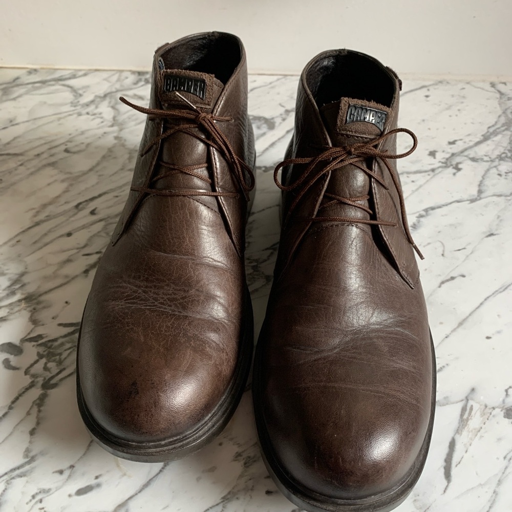 Men’s Leather Camper Boots 9